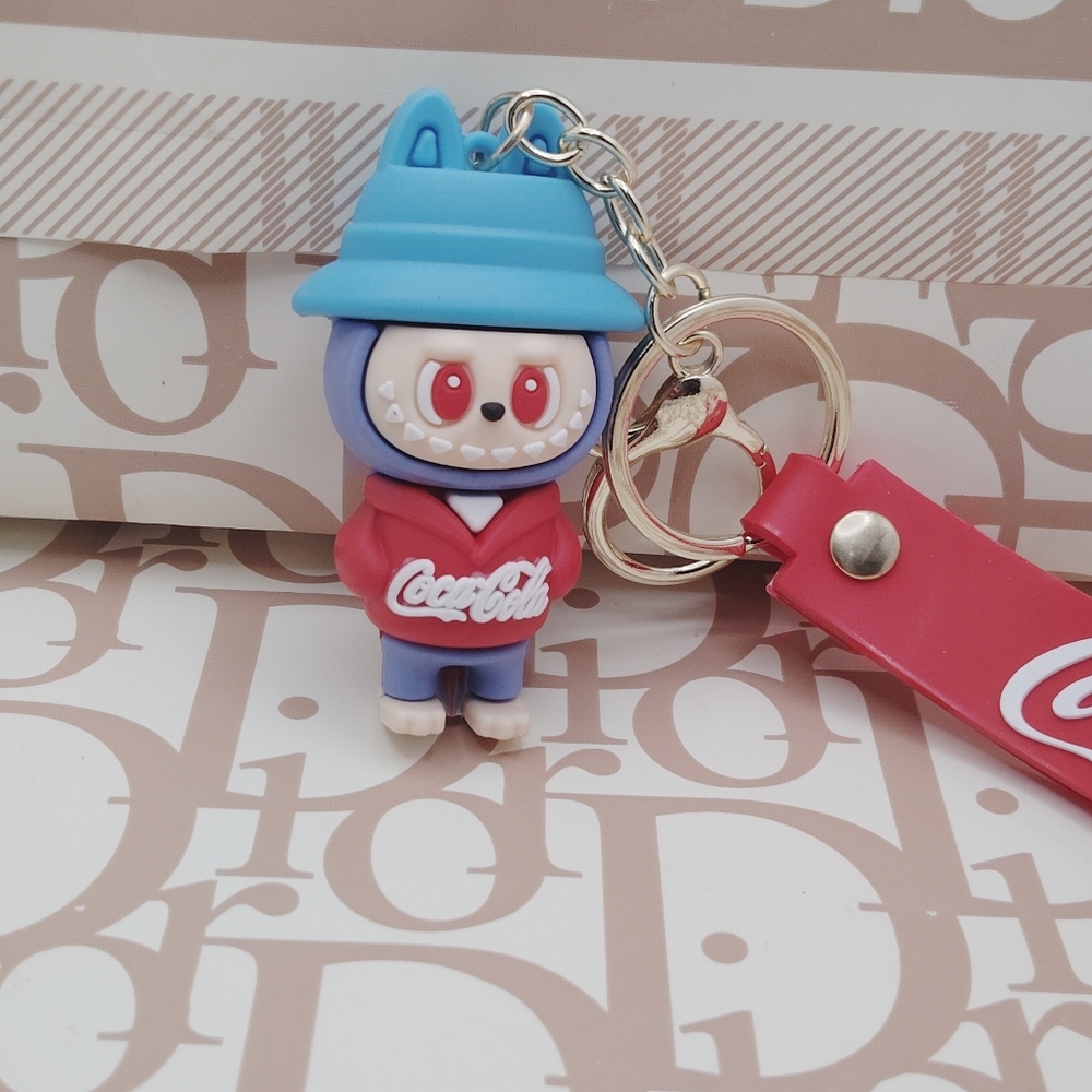 Keychain with Red and Blue Character